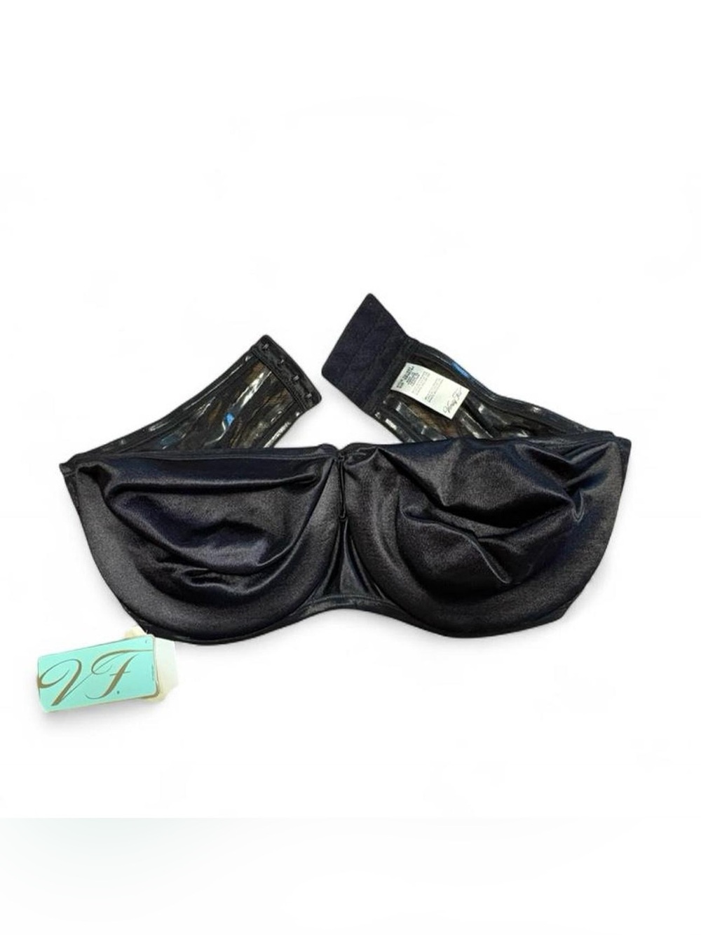 NWT Vanity Fair Strapless Satin Bra 40DD 40E Plus Size Bandeau Sexy Lingerie